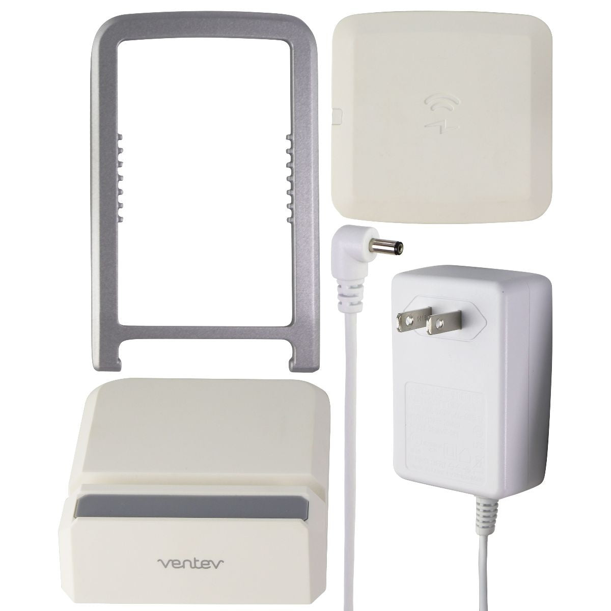 Ventev 15W Wireless ChargeStand for Qi Wireless Charging Devices - White/Silver Cell Phone - Chargers & Cradles Ventev - Simple Cell Bulk Wholesale Pricing - USA Seller