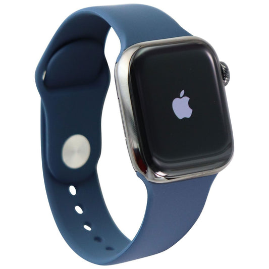 Apple Watch Series 7 (GPS + LTE) A2475 (41mm) Stainless Graphite/Blue Sp Band Smart Watches Apple    - Simple Cell Bulk Wholesale Pricing - USA Seller