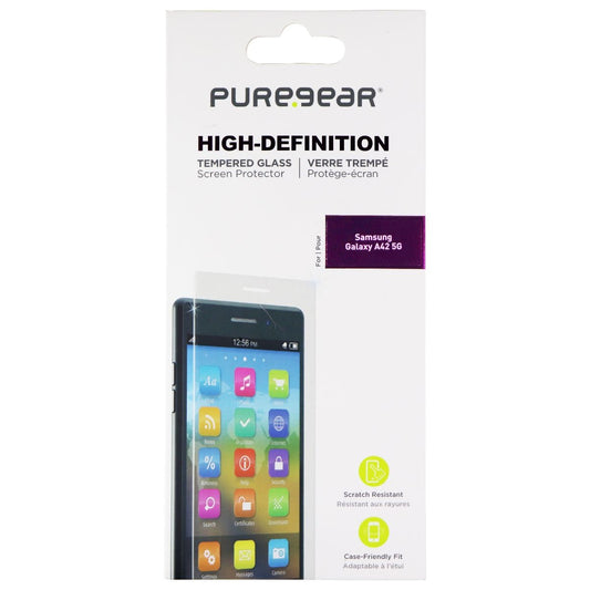 PureGear HD Tempered Glass Screen Protector for Samsung Galaxy A42 5G - Clear Cell Phone - Screen Protectors PureGear    - Simple Cell Bulk Wholesale Pricing - USA Seller