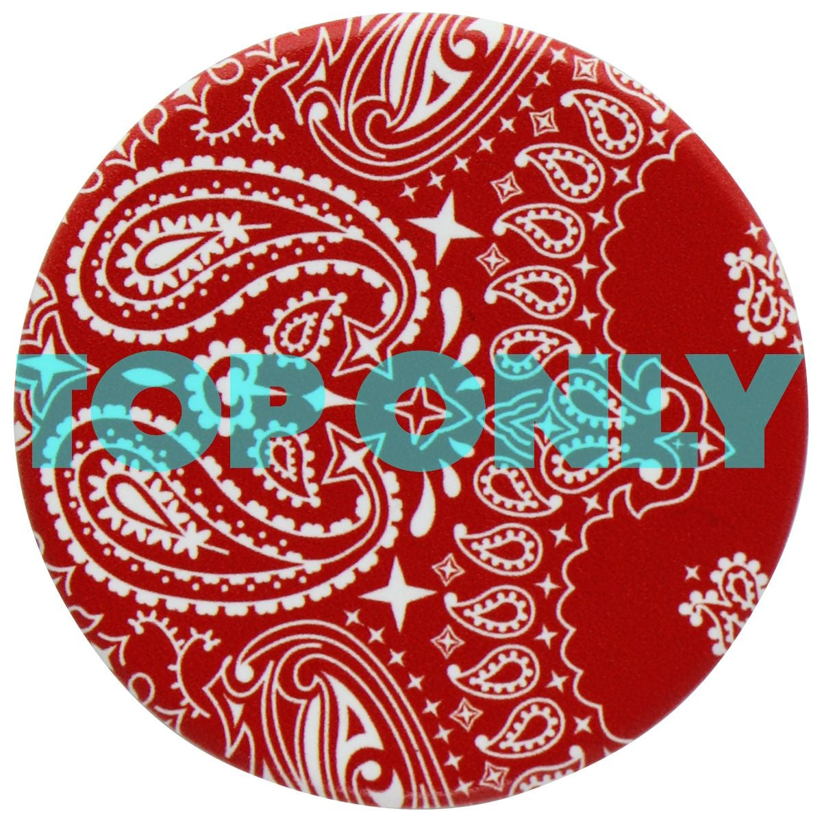 PopSockets PopGrip Swappable Top - Red Bandana (Top ONLY/No Base) Cell Phone - Mounts & Holders PopSockets - Simple Cell Bulk Wholesale Pricing - USA Seller