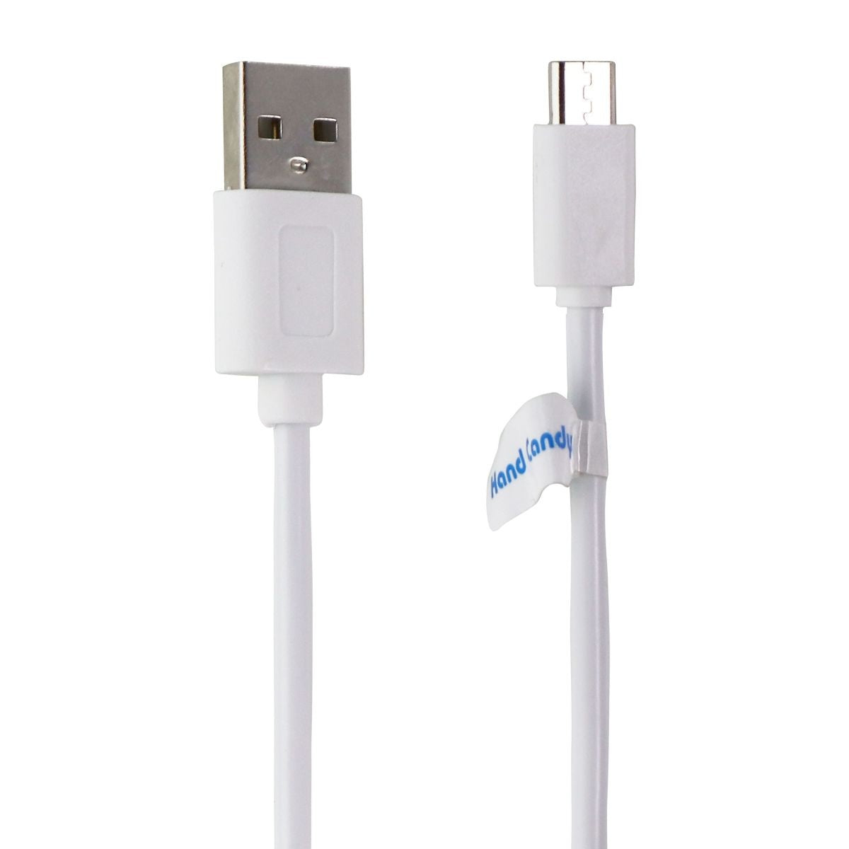 Hand Candy 2.5-Foot Micro-USB to USB Charge and Sync Cable - White Cell Phone - Cables & Adapters Hand Candy - Simple Cell Bulk Wholesale Pricing - USA Seller