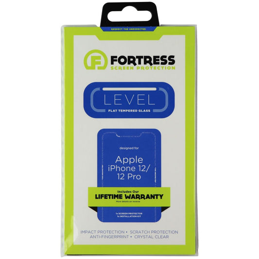 Fortress LEVEL Flat Tempered Glass for Apple iPhone 12 / 12 Pro - Clear Cell Phone - Screen Protectors Fortress    - Simple Cell Bulk Wholesale Pricing - USA Seller