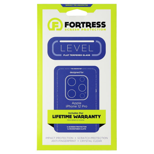 Fortress LEVEL Flat Tempered Glass Camera Lens Cover for Apple iPhone 12 Pro Cell Phone - Screen Protectors Fortress - Simple Cell Bulk Wholesale Pricing - USA Seller
