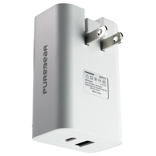 PureGear Dual Port USB-C/USB-A PD Wall Charger - White (09457PG) Cell Phone - Chargers & Cradles PureGear - Simple Cell Bulk Wholesale Pricing - USA Seller