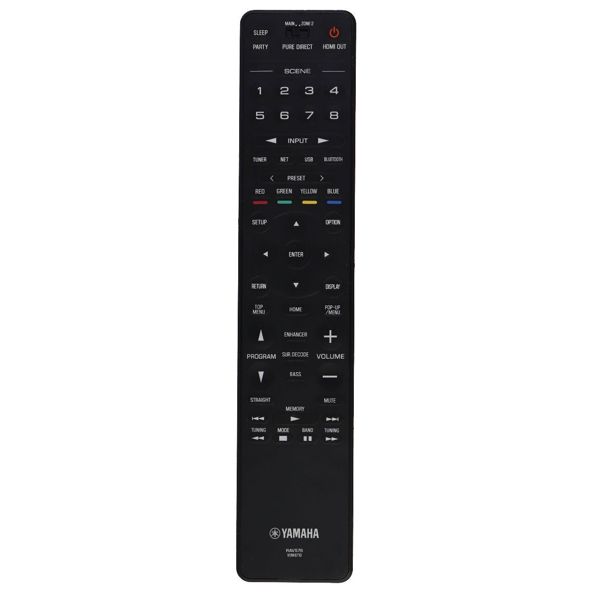 Yamaha OEM Remote Control for Select Yamaha Systems - Black (RAV576 / VDM8710) TV, Video & Audio Accessories - Remote Controls Yamaha    - Simple Cell Bulk Wholesale Pricing - USA Seller