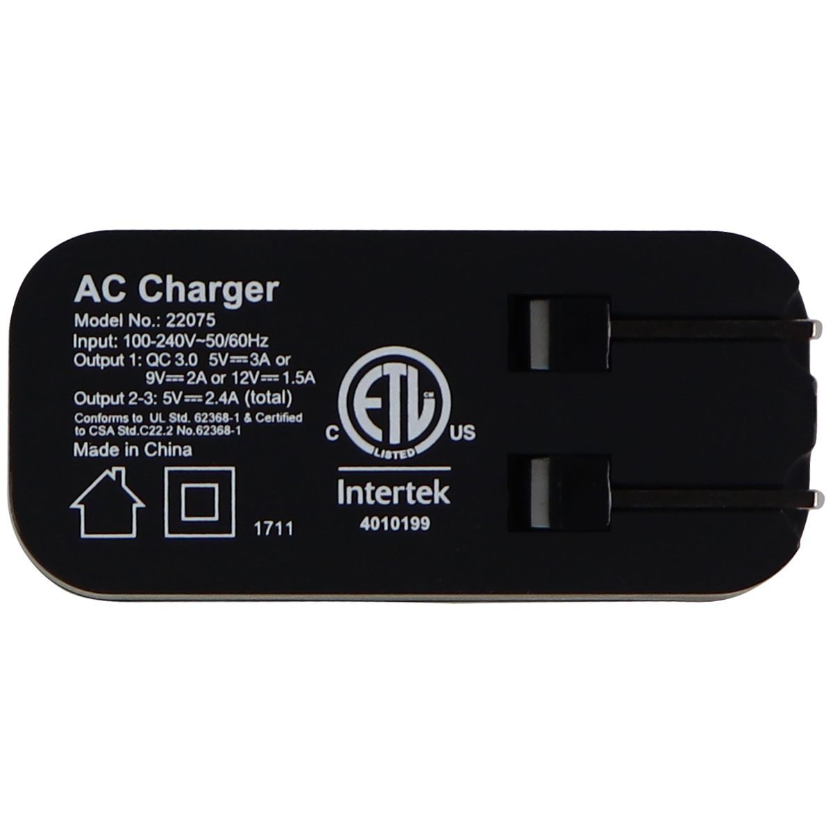 mWorks! mPOWER! 3 Port Quick Charge Wall Charger - Black Cell Phone - Chargers & Cradles mWorks!    - Simple Cell Bulk Wholesale Pricing - USA Seller