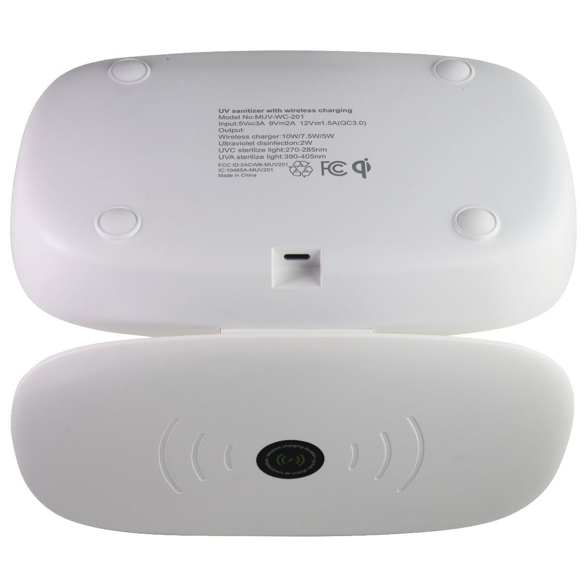 Mophie UV Sanitizer with Wireless Charging for Smartphones - White Cell Phone - Chargers & Cradles Mophie - Simple Cell Bulk Wholesale Pricing - USA Seller