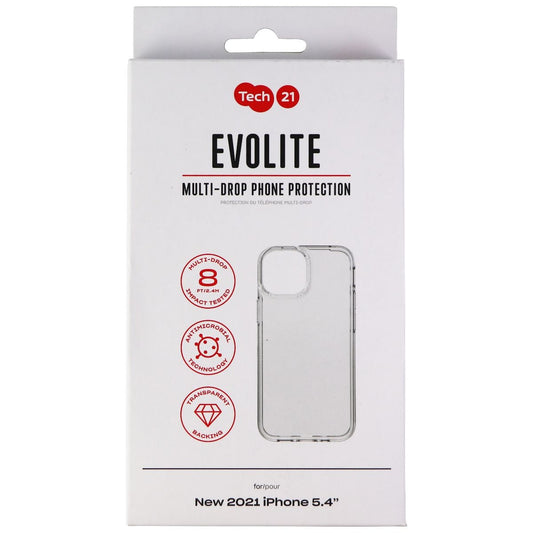 Tech21 Evo Lite Series Flexible Case for Apple iPhone 13 mini - Clear Cell Phone - Cases, Covers & Skins Tech21    - Simple Cell Bulk Wholesale Pricing - USA Seller