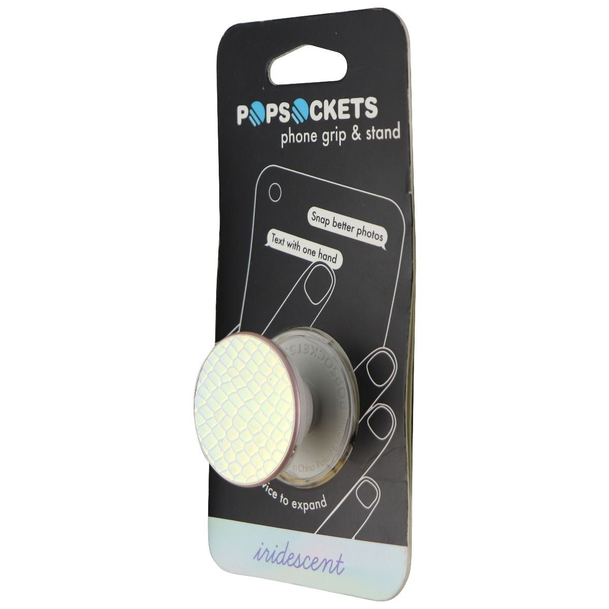 PopSockets Collapsible Grip & Stand for Phones & Tablets - Iridescent Snakeskin Cell Phone - Mounts & Holders PopSockets - Simple Cell Bulk Wholesale Pricing - USA Seller