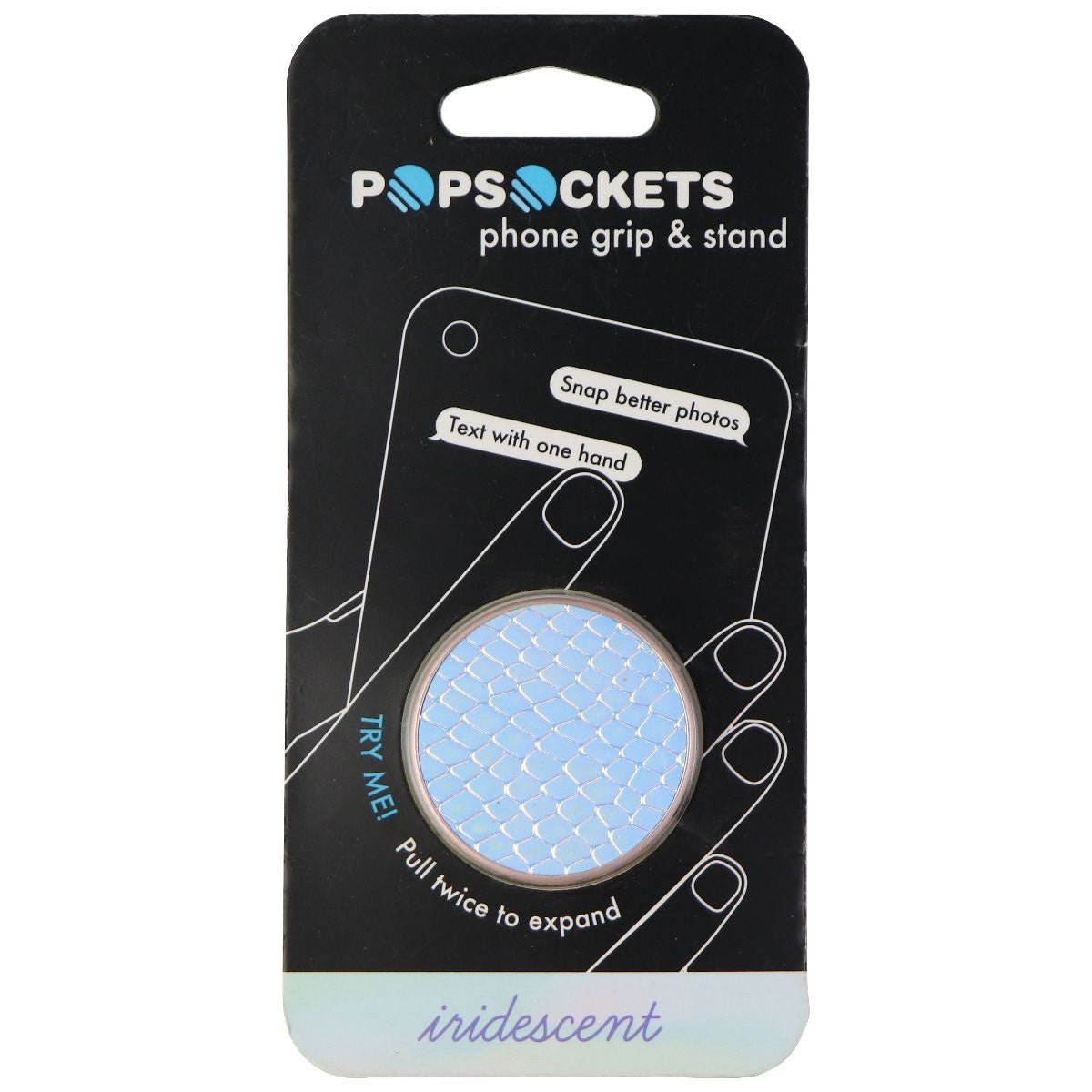 PopSockets Collapsible Grip & Stand for Phones & Tablets - Iridescent Snakeskin Cell Phone - Mounts & Holders PopSockets - Simple Cell Bulk Wholesale Pricing - USA Seller
