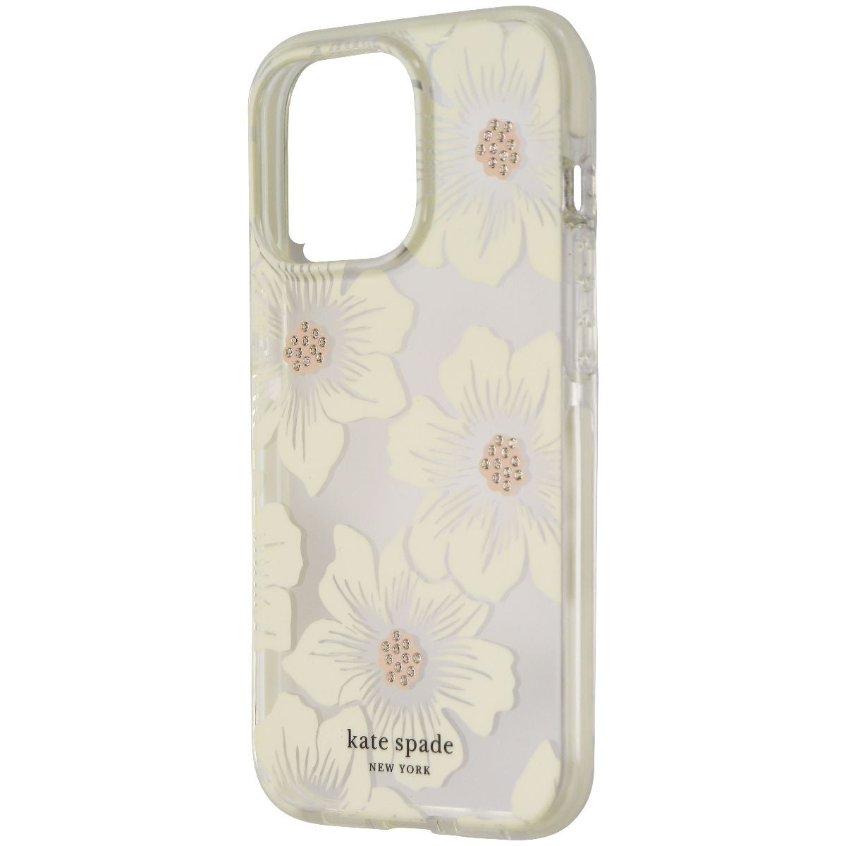 Kate Spade Defensive Hardshell Case for iPhone 13 Pro - Hollyhock Floral Clear Cell Phone - Cases, Covers & Skins Kate Spade    - Simple Cell Bulk Wholesale Pricing - USA Seller