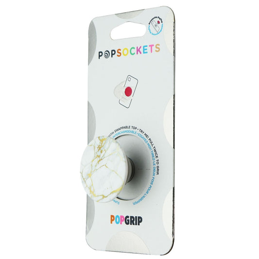 PopSockets Swappable Phone Grip Stand for Phones & More - Gold Lutz Marble Cell Phone - Mounts & Holders PopSockets - Simple Cell Bulk Wholesale Pricing - USA Seller