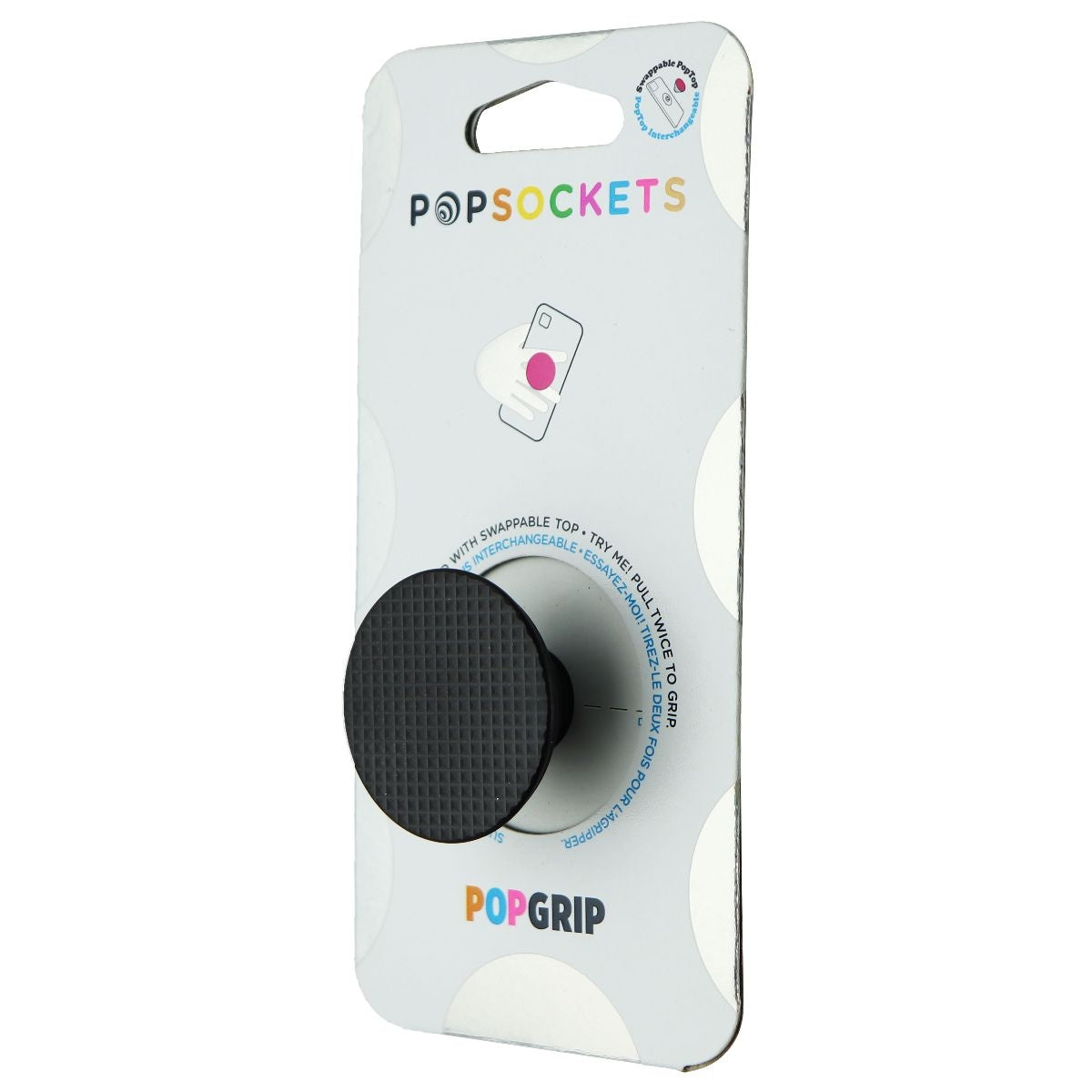 PopSOCKETS Knurled Texture Black Smartphone Accessory for iPhone Android Cell Phone - Mounts & Holders PopSockets - Simple Cell Bulk Wholesale Pricing - USA Seller