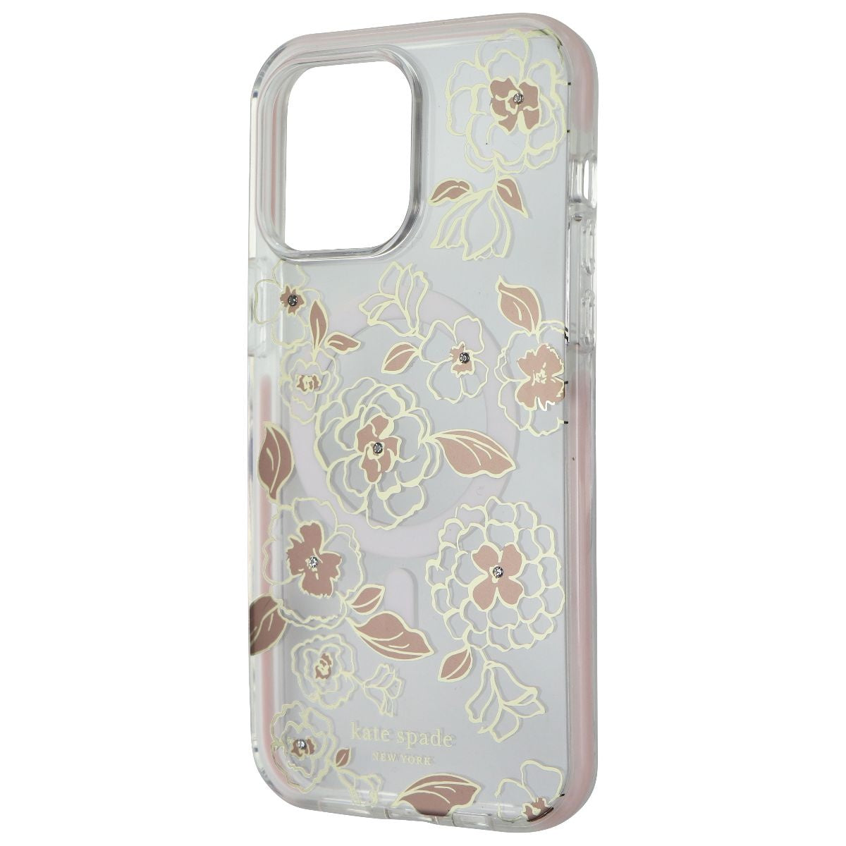 Kate Spade Defensive Case for MagSafe for iPhone 14 Pro Max - Gold Floral Cell Phone - Cases, Covers & Skins Kate Spade New York - Simple Cell Bulk Wholesale Pricing - USA Seller