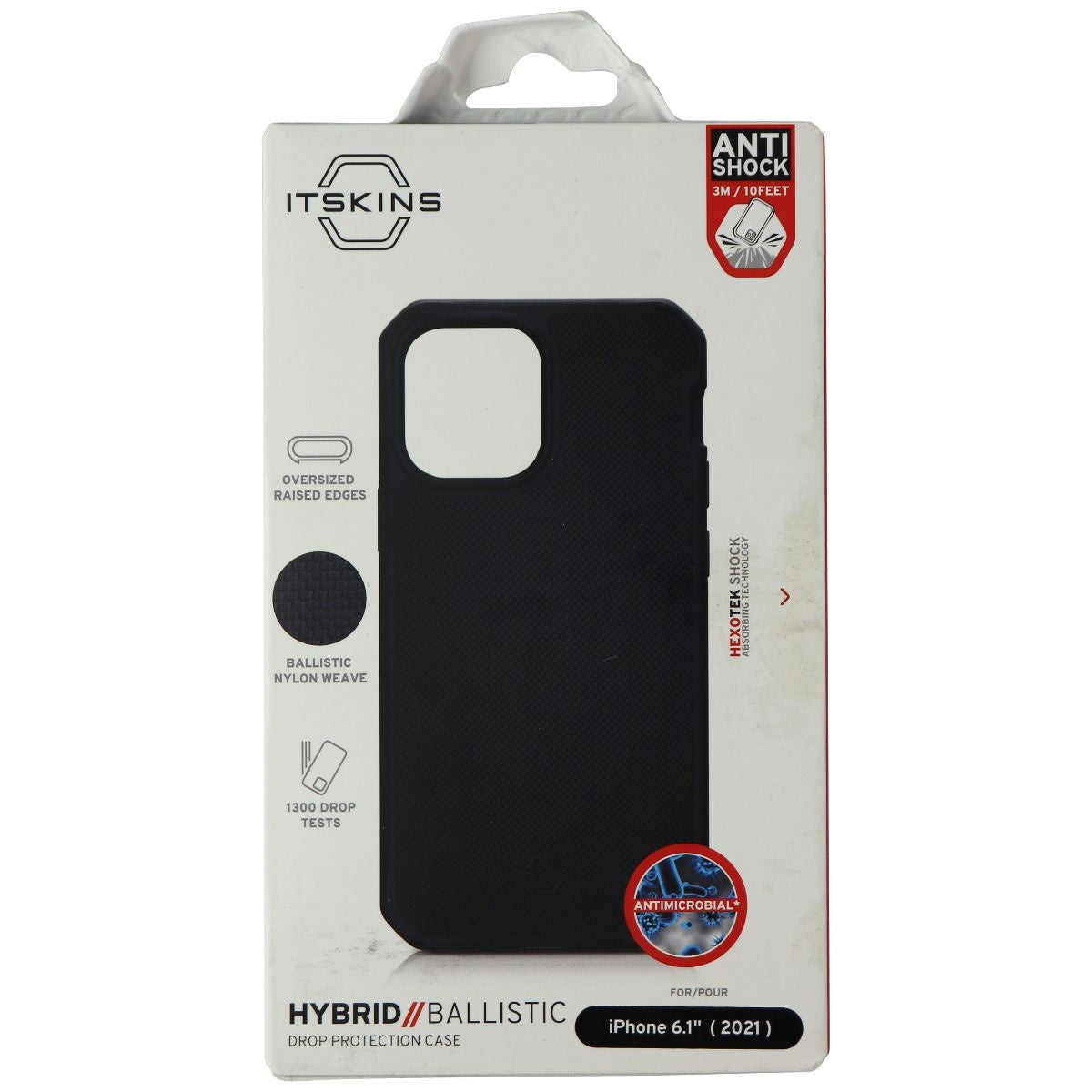 ITSKINS Hybrid Ballistic Series Case for Apple iPhone 13 - Black Cell Phone - Cases, Covers & Skins ITSKINS - Simple Cell Bulk Wholesale Pricing - USA Seller