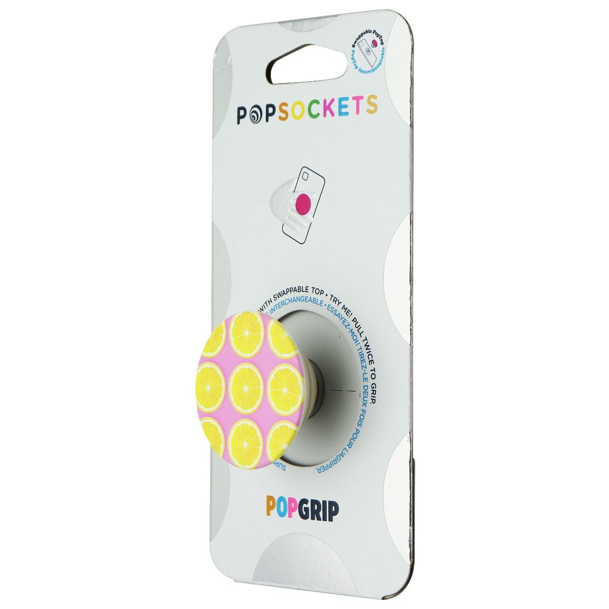 PopSockets PopGrip: Phone Grip and Phone Stand - Pink Lemonade Slices Cell Phone - Mounts & Holders PopSockets - Simple Cell Bulk Wholesale Pricing - USA Seller