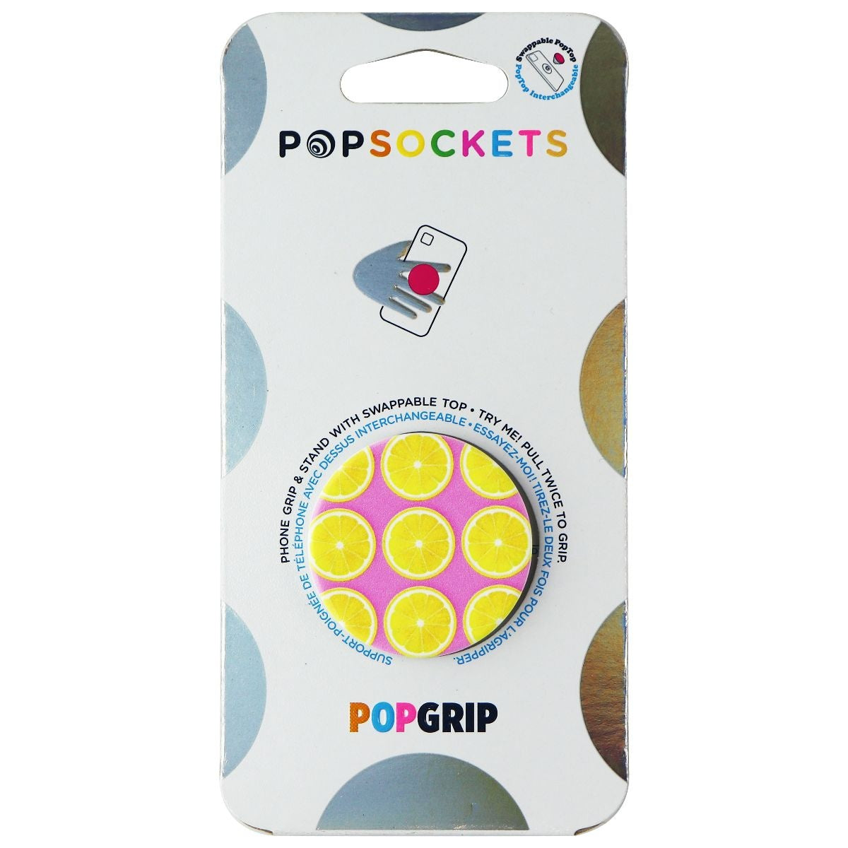 PopSockets PopGrip: Phone Grip and Phone Stand - Pink Lemonade Slices Cell Phone - Mounts & Holders PopSockets - Simple Cell Bulk Wholesale Pricing - USA Seller