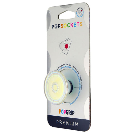 PopSockets PopGrip Stand and Grip with Swappable Top - Clear Iridescent