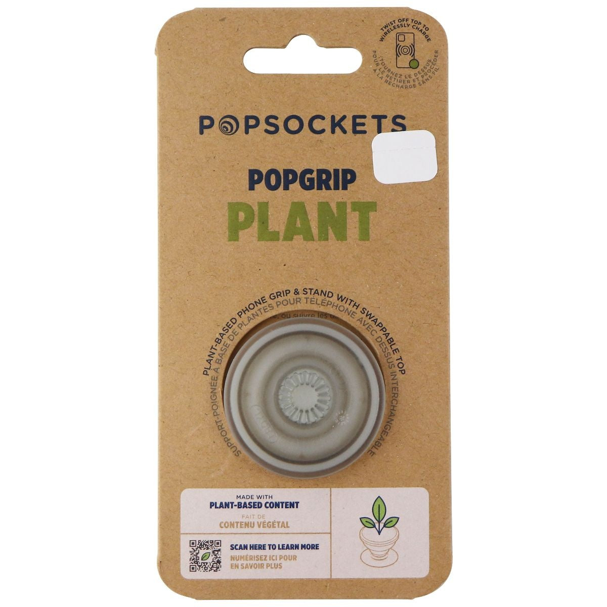 PopSockets PopGrip Plant Series Swappable Eco Stand and Grip - Faded Stone Cell Phone - Mounts & Holders PopSockets - Simple Cell Bulk Wholesale Pricing - USA Seller