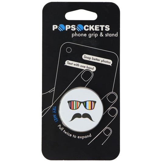 PopSockets: Collapsible Grip and Stand for Phones – Mustache Rainbow Cell Phone - Mounts & Holders PopSockets - Simple Cell Bulk Wholesale Pricing - USA Seller