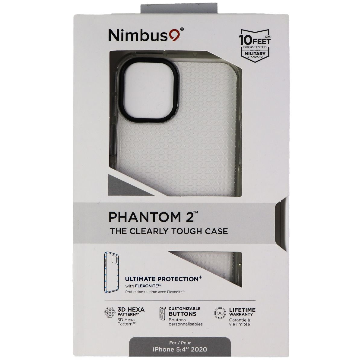 Nimbus9 Phantom 2 Series Flexible Gel Case for iPhone 12 mini - Clear Cell Phone - Cases, Covers & Skins Nimbus9    - Simple Cell Bulk Wholesale Pricing - USA Seller