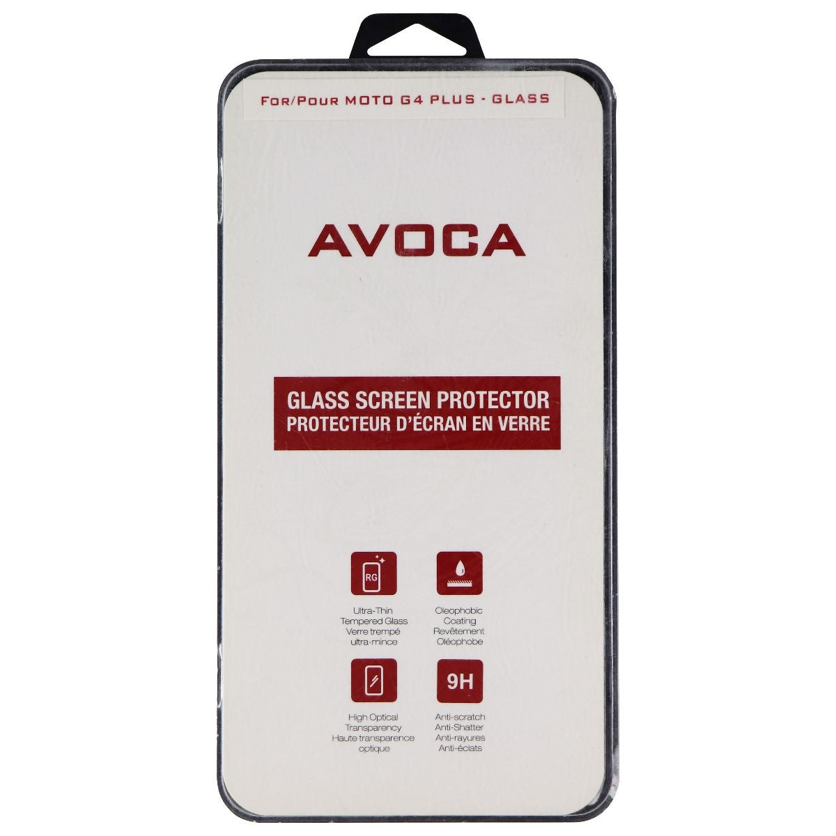 Avoca Glass Screen Protector for Motorola G4 Plus Smartphone - Clear Cell Phone - Screen Protectors Avoca    - Simple Cell Bulk Wholesale Pricing - USA Seller