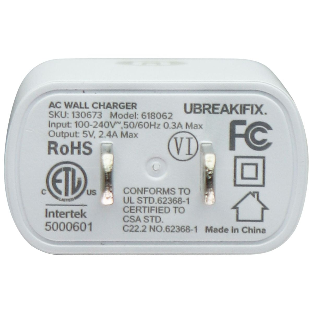 UBREAKIFIX (3-Ft) 8-Pin USB Cable and 2.4A Wall Charger for iPhone/iPad - White Cell Phone - Chargers & Cradles UBREAKIFIX    - Simple Cell Bulk Wholesale Pricing - USA Seller