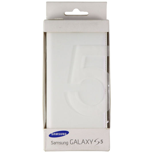 Samsung Official Flip Wallet Case for Samsung Galaxy S5 Smartphone - White Cell Phone - Cases, Covers & Skins Samsung - Simple Cell Bulk Wholesale Pricing - USA Seller