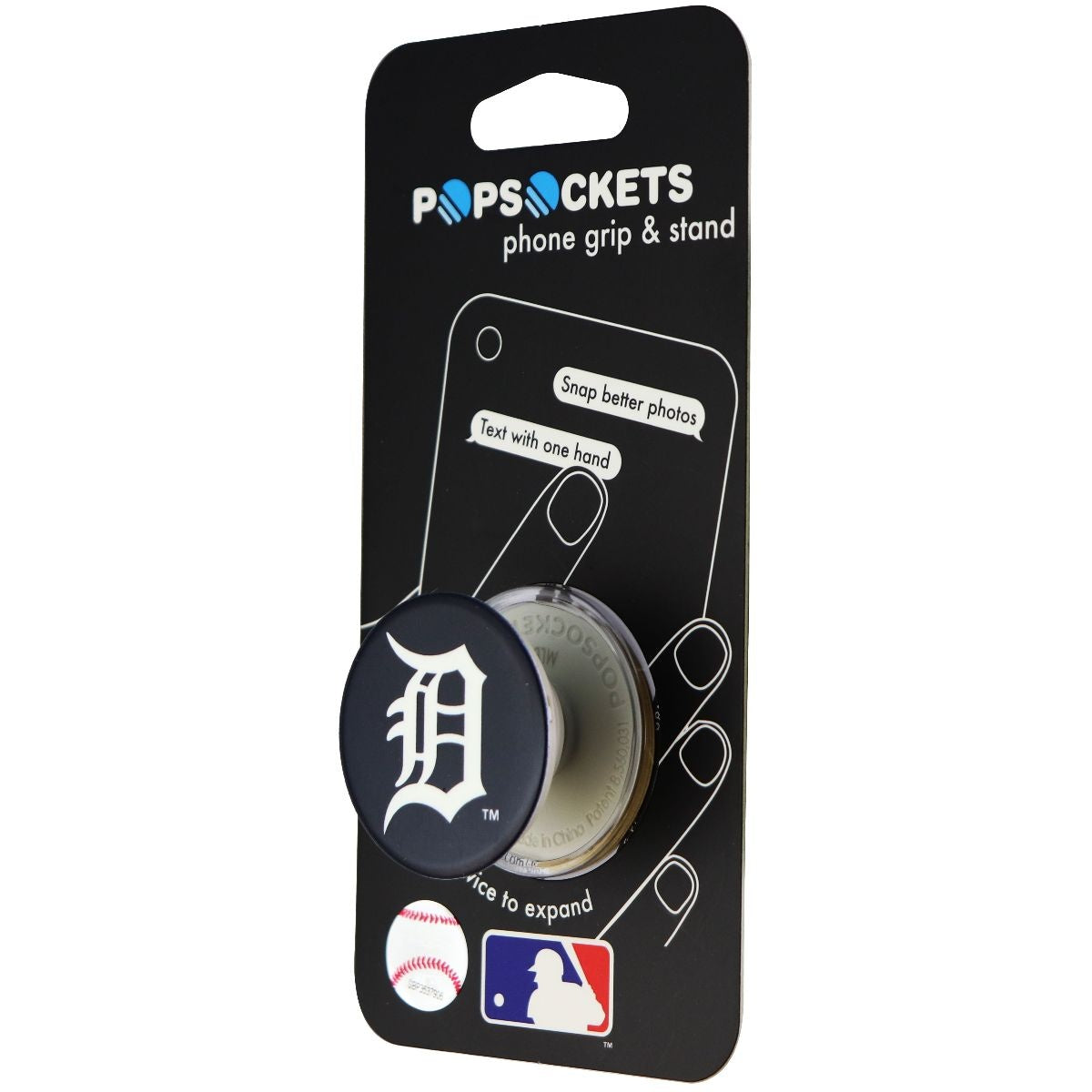 PopSockets: Collapsible Grip & Stand for Phones and Tablets - MLB Detriot Tigers Cell Phone - Mounts & Holders PopSockets - Simple Cell Bulk Wholesale Pricing - USA Seller