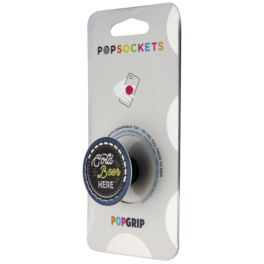 PopSockets PopGrip Expanding Stand and Grip with Swappable Top - Cold Beer Here Cell Phone - Mounts & Holders PopSockets - Simple Cell Bulk Wholesale Pricing - USA Seller