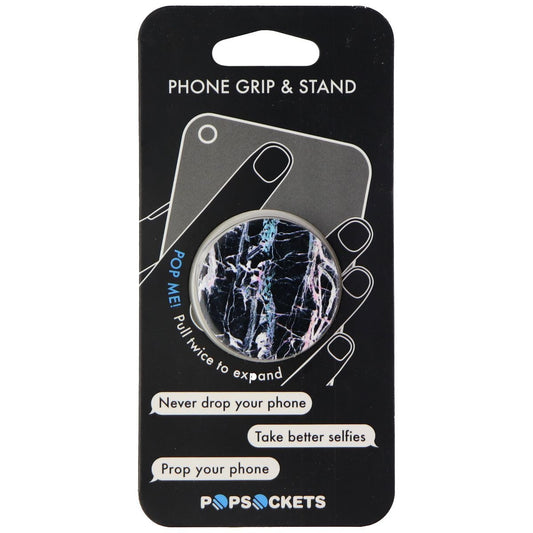PopSockets: Collapsible Grip & Stand Phones & Tablets - Iridescent Black Marble Cell Phone - Mounts & Holders PopSockets - Simple Cell Bulk Wholesale Pricing - USA Seller