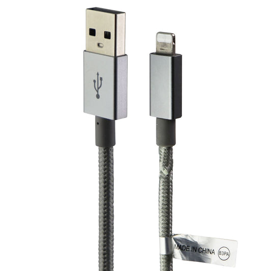 PureGear (10-Foot) Braided Lightning 8-Pin to USB Charge/Sync Cable - Silver Cell Phone - Cables & Adapters PureGear    - Simple Cell Bulk Wholesale Pricing - USA Seller