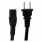 US 2-Prong Port AC Power Cord/Cable for PS2 PS3 Slim Computer/Network - Power Cables & Connectors Unbranded - Simple Cell Bulk Wholesale Pricing - USA Seller