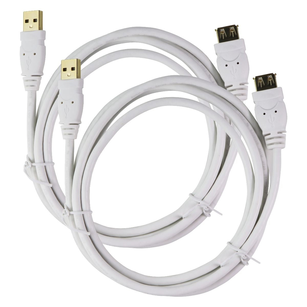 2x Belkin (HA154ZM/A) Extension Data Cables for USB Devices - White Cell Phone - Cables & Adapters Belkin - Simple Cell Bulk Wholesale Pricing - USA Seller