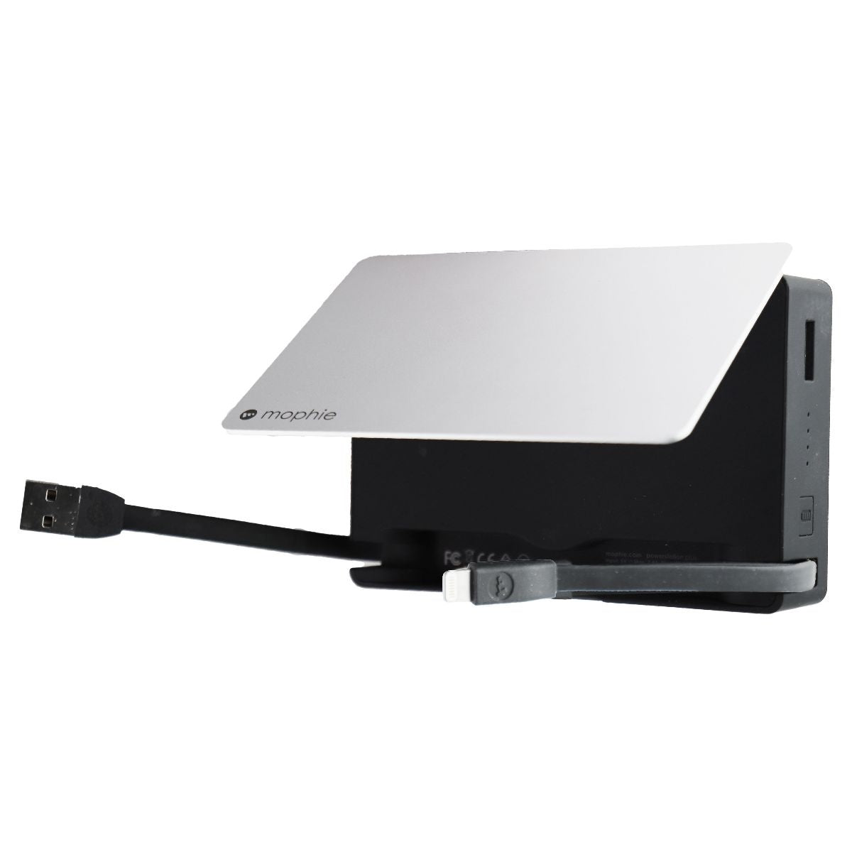Mophie Powerstation Plus 12,000mAh Portable Bank with MFi Cable - Silver/Black Cell Phone - Batteries Mophie - Simple Cell Bulk Wholesale Pricing - USA Seller