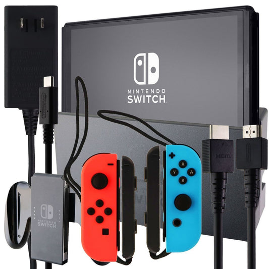 Nintendo Switch OLED Scarlet and Violet Bundle with Dock & Red/Blue Joy-Cons Gaming/Console - Video Game Consoles Nintendo    - Simple Cell Bulk Wholesale Pricing - USA Seller