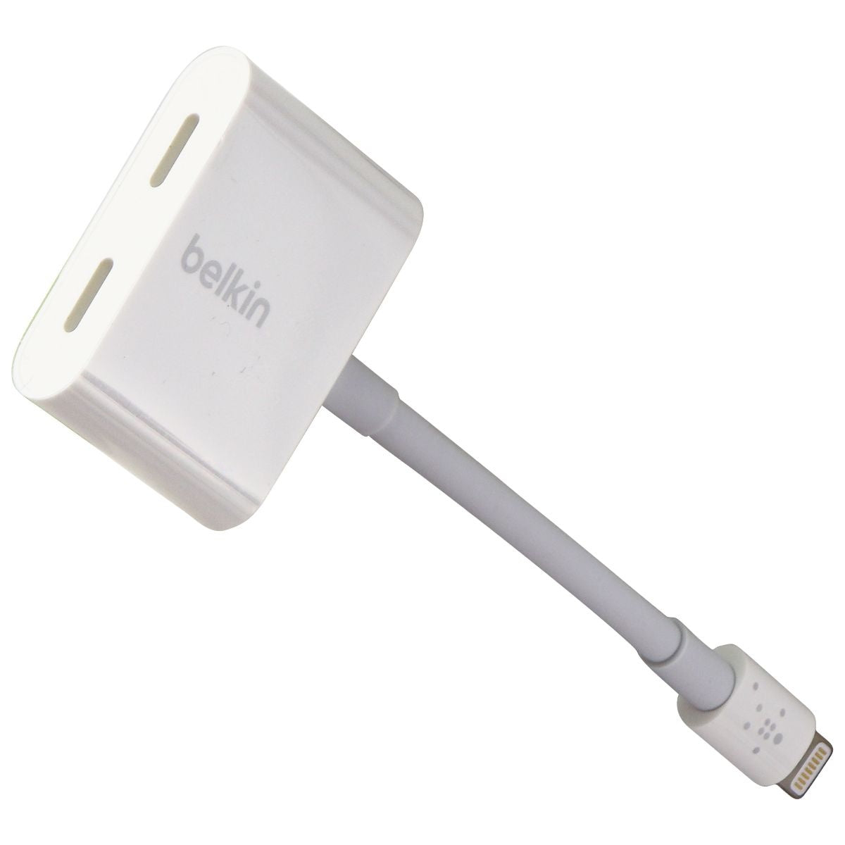 Belkin RockStar Series Audio and Charge Adapter for Apple iPhones (MFI) - White Cell Phone - Cables & Adapters Belkin    - Simple Cell Bulk Wholesale Pricing - USA Seller