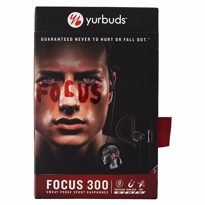 Yurbuds Focus 300 Sweat Proof Sport Earphones Headphones - Black & Red Portable Audio - Headphones JBL - Simple Cell Bulk Wholesale Pricing - USA Seller