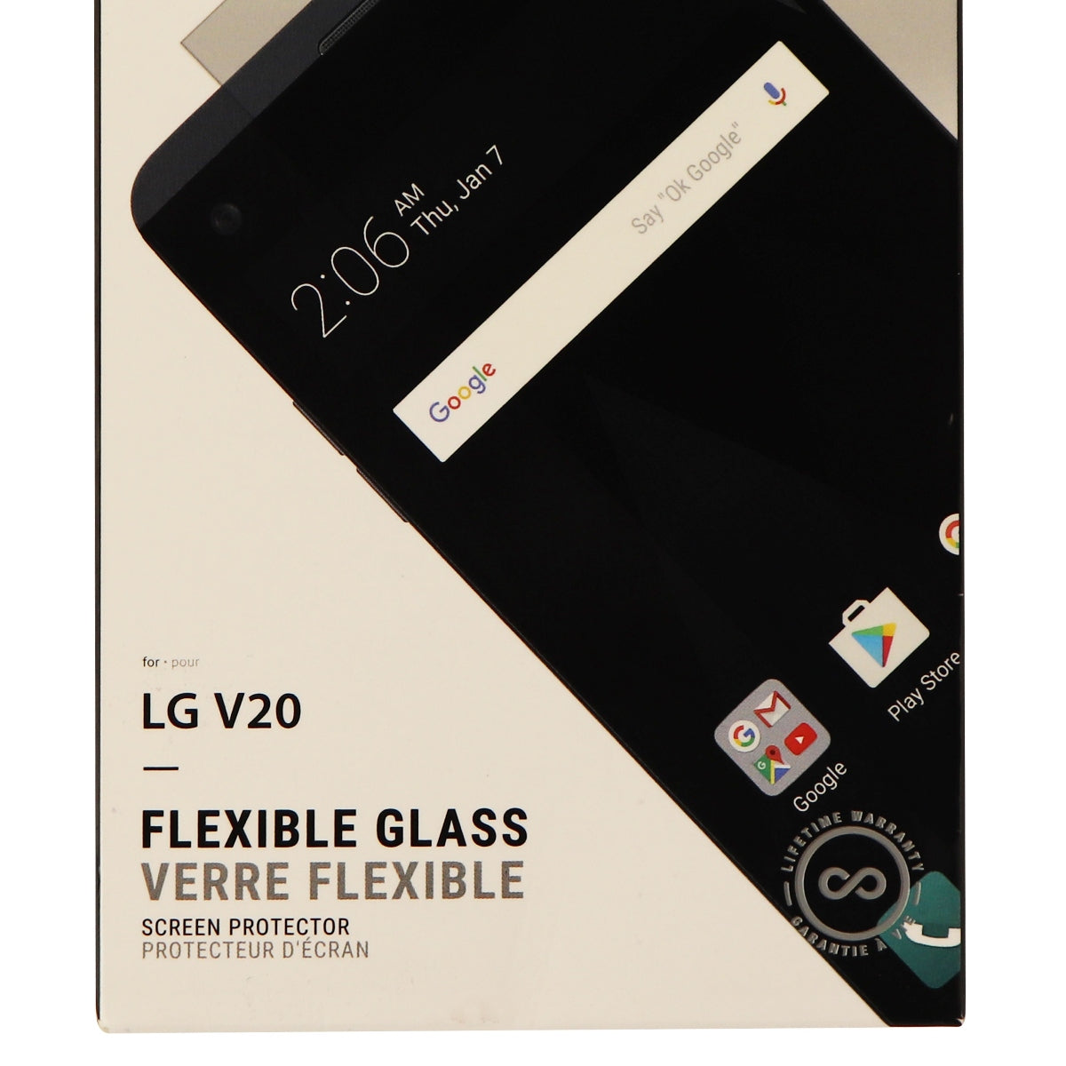 Incipio Plex Flex Series Flexible Glass Screen Protector for LG V20 - Clear Cell Phone - Screen Protectors Incipio    - Simple Cell Bulk Wholesale Pricing - USA Seller