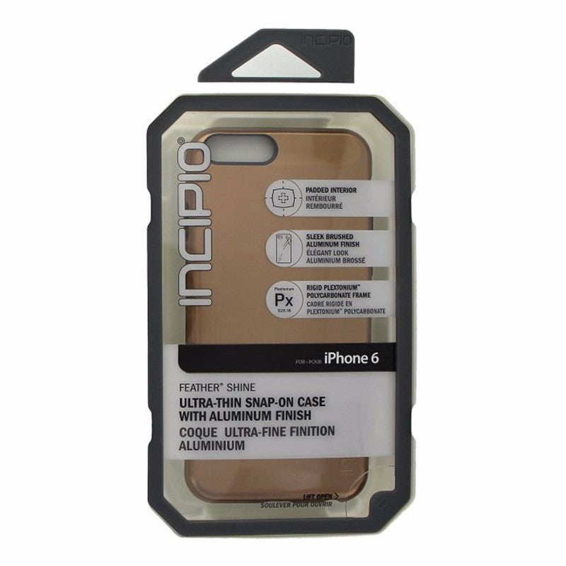 Incipio Feather Shine Snap-On Case for iPhone 6 6s 4.7  Gold *IPH-1178-RGLD