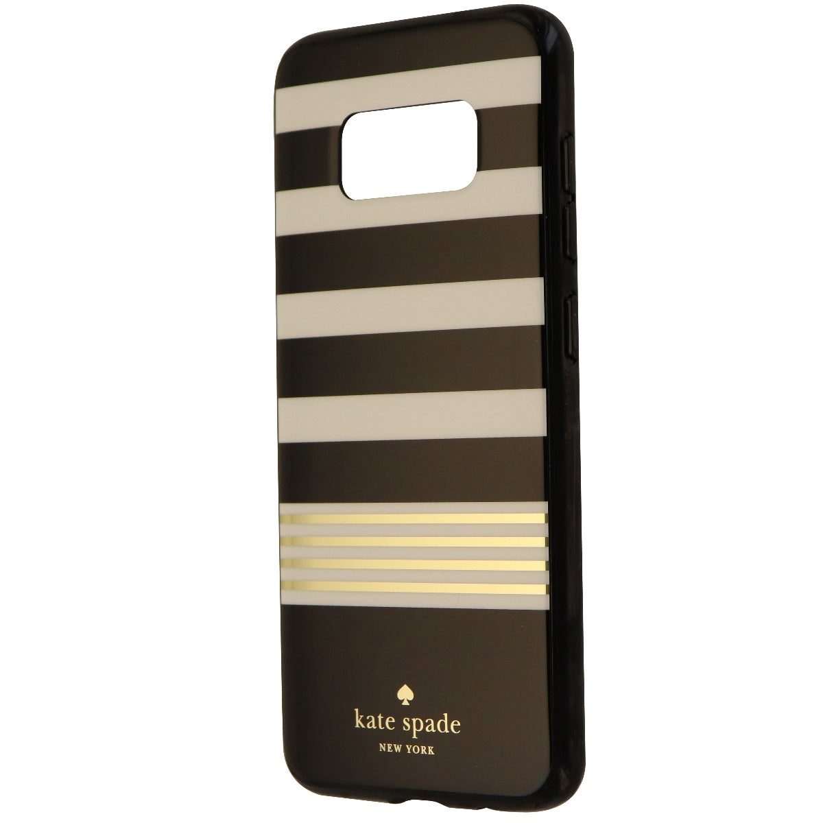 Kate Spade New York Hardshell Case for Galaxy S8 - Black White Gold Stripes Cell Phone - Cases, Covers & Skins Kate Spade - Simple Cell Bulk Wholesale Pricing - USA Seller