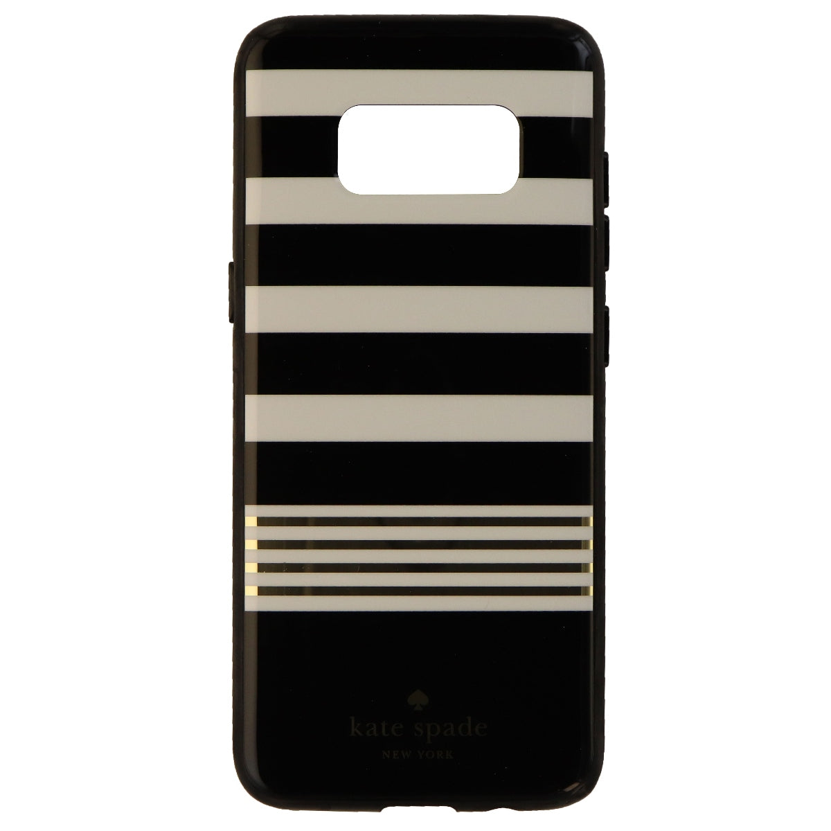 Kate Spade New York Hardshell Case for Galaxy S8 - Black White Gold Stripes Cell Phone - Cases, Covers & Skins Kate Spade - Simple Cell Bulk Wholesale Pricing - USA Seller