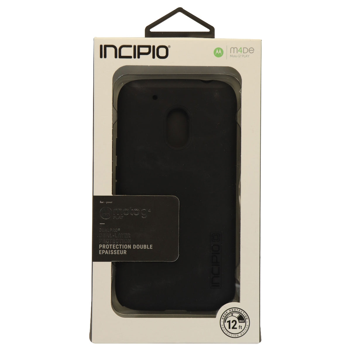 Incipio DualPro Series Protective Case Cover for Motorola Moto G4 Play - Black