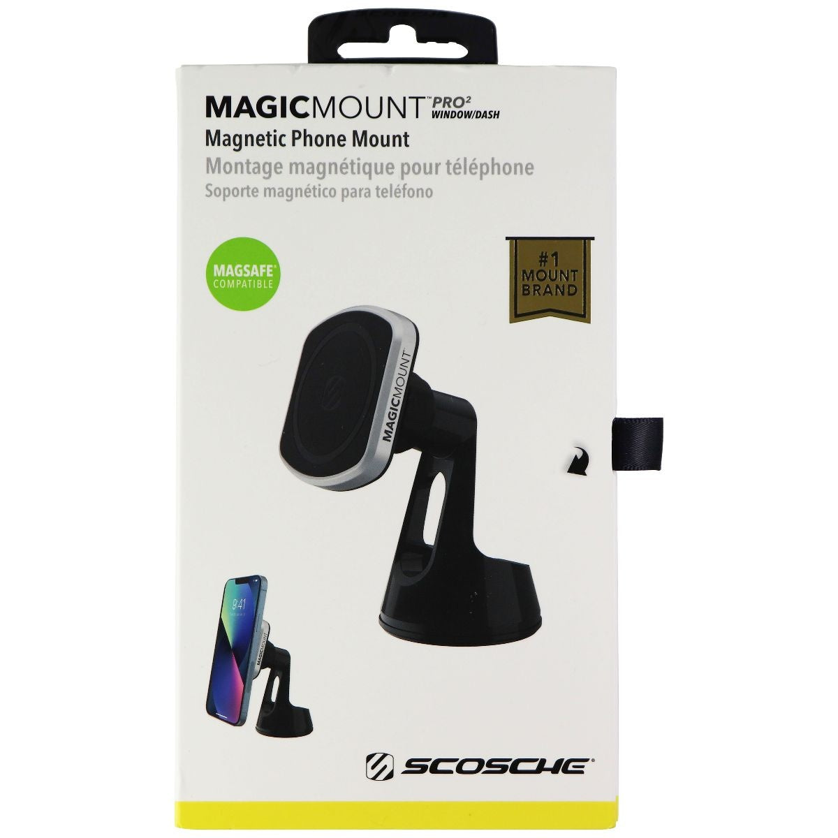 SCOSCHE MagicMount Pro 2 Magnetic Suction Mount for Car/Home/Office - Black Cell Phone - Mounts & Holders Scosche    - Simple Cell Bulk Wholesale Pricing - USA Seller