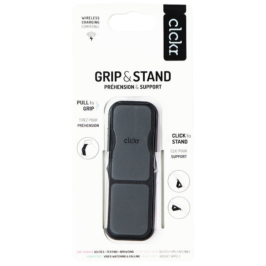 CLCKR Phone Grip and Stand for Phones, Tablets and More - Black Cell Phone - Mounts & Holders Clckr - Simple Cell Bulk Wholesale Pricing - USA Seller