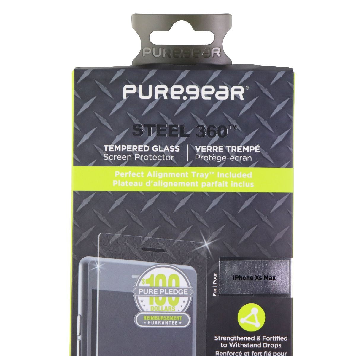 PureGear Steel 360 Tempered Glass Screen Protector for iPhone Xs Max - Clear Cell Phone - Screen Protectors PureGear    - Simple Cell Bulk Wholesale Pricing - USA Seller