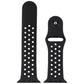 Silicone Watch Band for Apple Watch 42/44/45mm Cases - Dark Gray/Black - Small Smart Watch Accessories - Watch Bands Unbranded - Simple Cell Bulk Wholesale Pricing - USA Seller