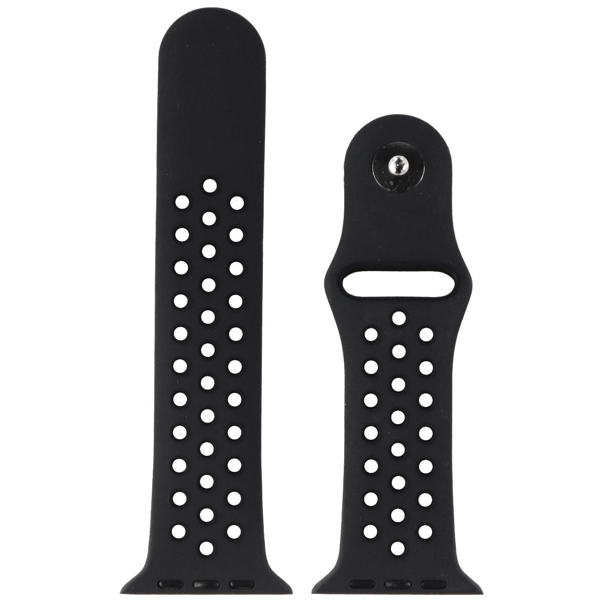 Silicone Watch Band for Apple Watch 42/44/45mm Cases - Dark Gray/Black - Small Smart Watch Accessories - Watch Bands Unbranded - Simple Cell Bulk Wholesale Pricing - USA Seller