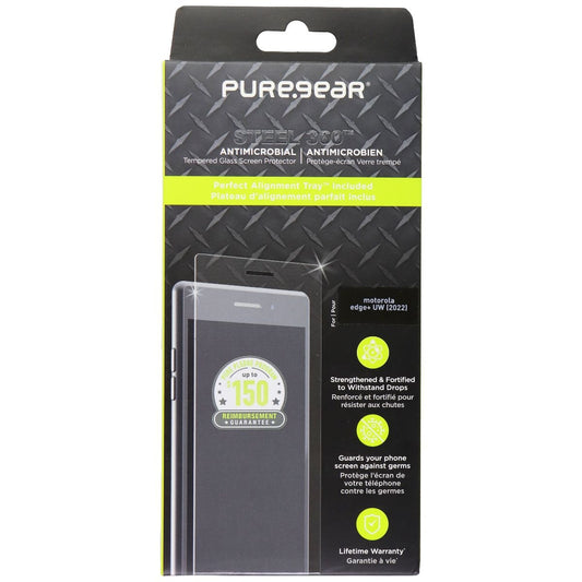 PureGear Steel 360 Series Tempered Glass for Motorola Edge+ 5G UW (2022) - Clear Cell Phone - Screen Protectors PureGear    - Simple Cell Bulk Wholesale Pricing - USA Seller