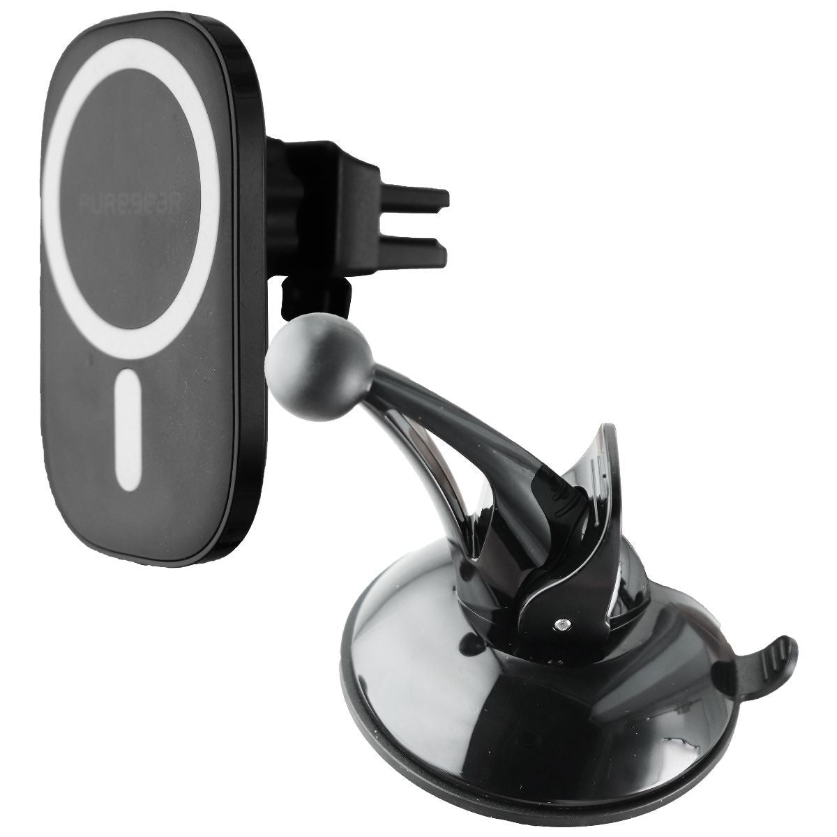 PureGear Qi-Certified Fast Wireless Car Charger with MagSafe for iPhones - Black Cell Phone - Mounts & Holders PureGear    - Simple Cell Bulk Wholesale Pricing - USA Seller